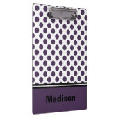 紫と白の水玉模様クリップボード クリップボード (右)