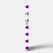 紫と白の水玉模様ケースメイトiPhoneケース Case-Mate iPhoneケース (裏面 / 左)