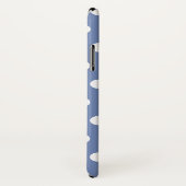 紫と白の水玉模様パーソナライズされた名 Case-Mate iPhoneケース (裏面/右)