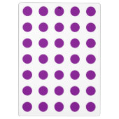 紫と白の水玉模様 クリップボード (裏面)