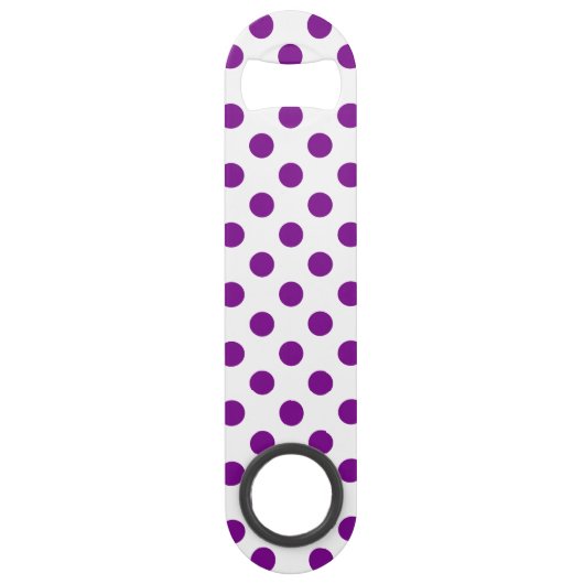 紫と白の水玉模様 スピード栓抜き (正面)
