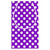 紫と白の水玉模様 スモールペーパーバッグ (裏面)