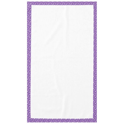 紫と白の水玉模様 テーブルクロス (正面)