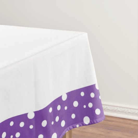 紫と白の水玉模様 テーブルクロス (インサイチュ)