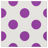 紫と白の水玉模様 ファブリック (クローズアップ)