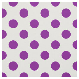 紫と白の水玉模様 ファブリック