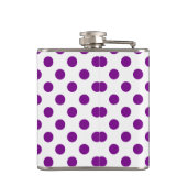 紫と白の水玉模様 フラスク (裏面)