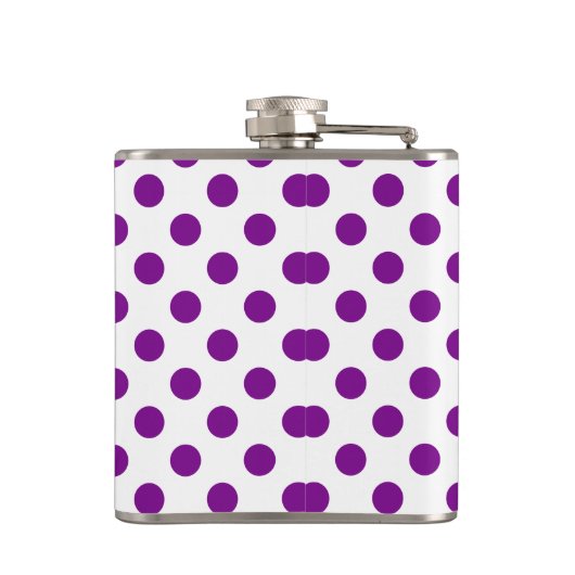 紫と白の水玉模様 フラスク (裏面)