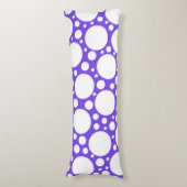紫と白の水玉模様 ボディピロー (正面縦)