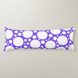 紫と白の水玉模様 ボディピロー