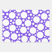 紫と白の水玉模様 ラッピングペーパーシート (正面)