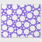 紫と白の水玉模様 ラッピングペーパー (フラット)