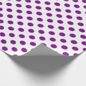 紫と白の水玉模様 ラッピングペーパー (角)