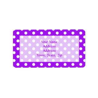 紫と白の水玉模様 ラベル