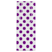 紫と白の水玉模様 ワインギフトバッグ (正面)