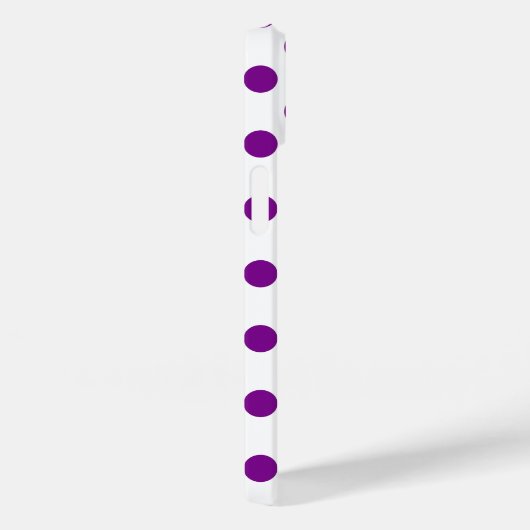 紫と白の水玉模様 Case-Mate iPhoneケース (裏面 / 右)