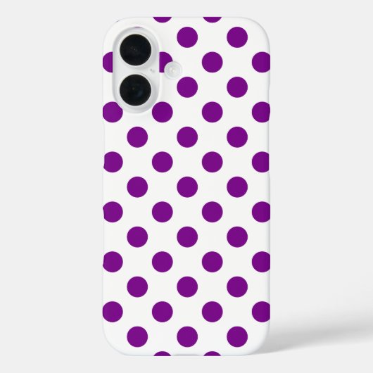 紫と白の水玉模様 Case-Mate iPhoneケース (裏面)