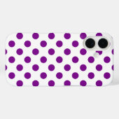紫と白の水玉模様 Case-Mate iPhoneケース (裏面 (横))