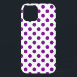 紫と白の水玉模様 iPhone 12ケース<br><div class="desc">紫と白の水玉模様</div>
