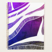 紫と白の波 プランナー手帳 (正面)