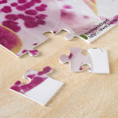 紫と白の熱帯蘭の写真2枚 ジグソーパズル (側面)