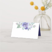 紫と白の牡丹プレーン前面 プレイスカード (裏面)