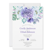 紫と白の牡丹結婚フローラ