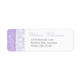 紫と白の結婚返信先アドレス ラベル