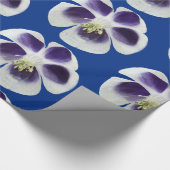 紫と白の花の包装紙 ラッピングペーパー (角)