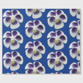紫と白の花の包装紙 ラッピングペーパー (フラット)