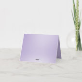 紫と白の花の感謝カード サンキューカード (裏面)