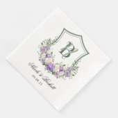 紫と白の花の紋章の結婚式 (コーナー)