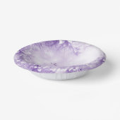 紫と白の花の紙のボウル ペーパーボウル (傾斜あり)