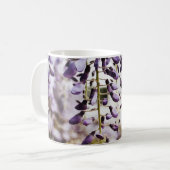 紫と白の花芽 コーヒーマグカップ (正面左)