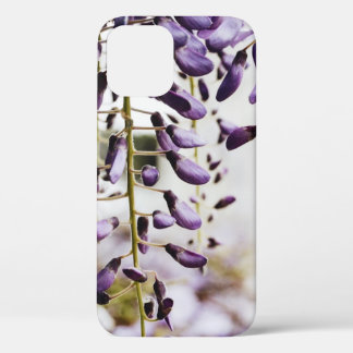 紫と白の花芽 iPhone 12ケース