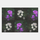 紫と白の花 ラッピングペーパーシート (正面2)