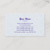 紫と白の華美ペイズリーパターン 名刺 (裏面)