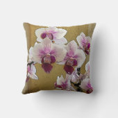 紫と白の蘭のドライブラシ クッション (裏面)