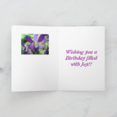 紫と白の蘭 カード (内部)