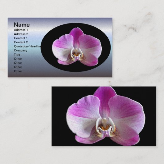 紫と白の蘭 名刺 (正面/裏面)