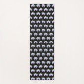 紫と白の蛾の蘭の花柄 ヨガマット (正面)