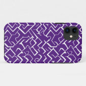 紫と白の迷走パターン | 現代の迷宮 Case-Mate iPhoneケース (裏面(横))