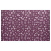 紫と白の雪片パターン ファブリック (ファットクウォーター)