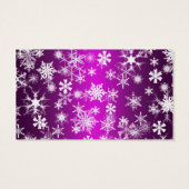 紫と白の雪片結婚式の引き出物ラベル (裏面)