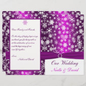 紫と白の雪片結婚式 プログラム (正面/裏面)