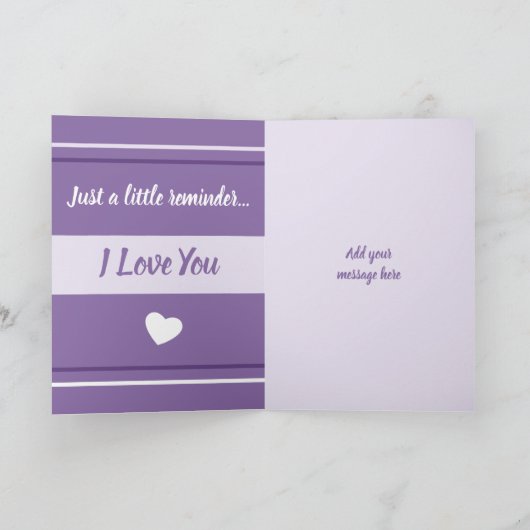 紫と白を愛する母と娘 カード (内部)