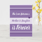 紫と白を愛する母と娘 カード (黄色い花)