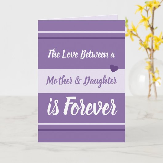 紫と白を愛する母と娘 カード (黄色い花)