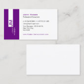 紫と白モダンのコンサルタント – 名刺 (正面/裏面)