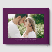 紫と白モダンの書結婚道 ゲストブック (裏面)